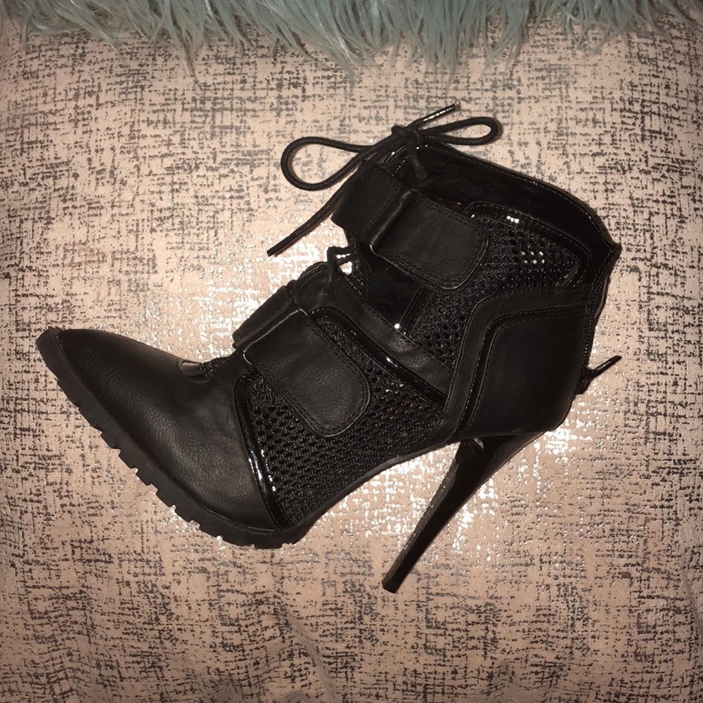 Brand new black sneaker heels